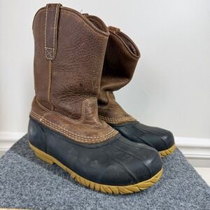 Georgia Boot GB00531Y Kids 8" Pull-On Duck Boots Brown US 5 Youth Waterproof